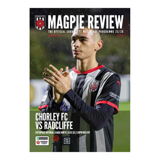 2025/26 #18 Chorley v Radcliffe National League North 14.02.26 Printed Programme