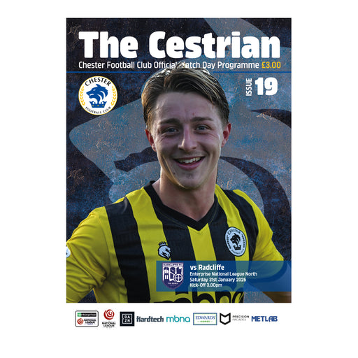 2025/26 #19 Chester v Radcliffe 31.01.26 National League North Printed Programme