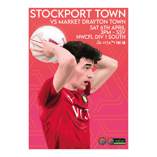 2023/24 #19 Digital Stockport Town v Market Drayton Town NWCFL 06.04.24 Digital PDF Programme