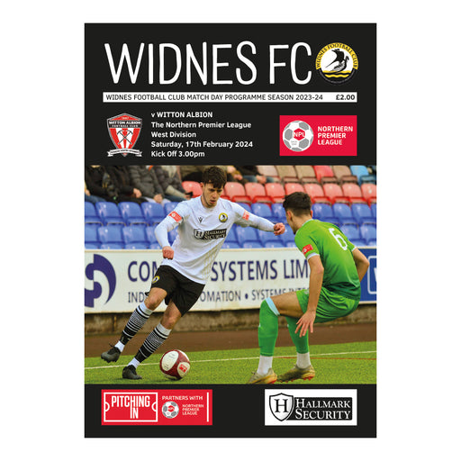 2023/24 #19 Widnes v Witton Albion NPL 17.02.24 Printed Programme