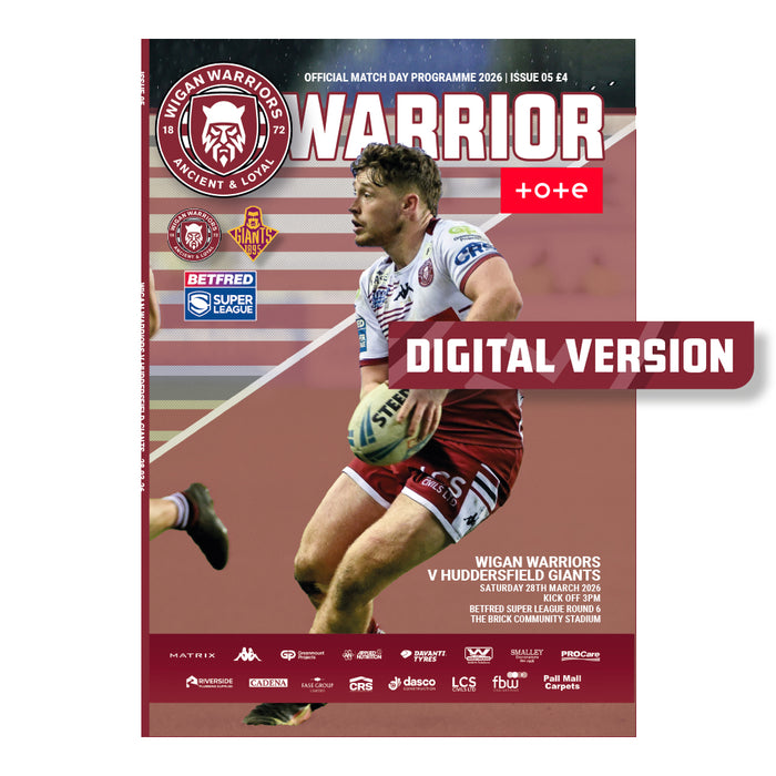 2026 #05 Wigan Warriors v Huddersfield Giants Betfred Super League 28.03.26 Digital PDF Programme