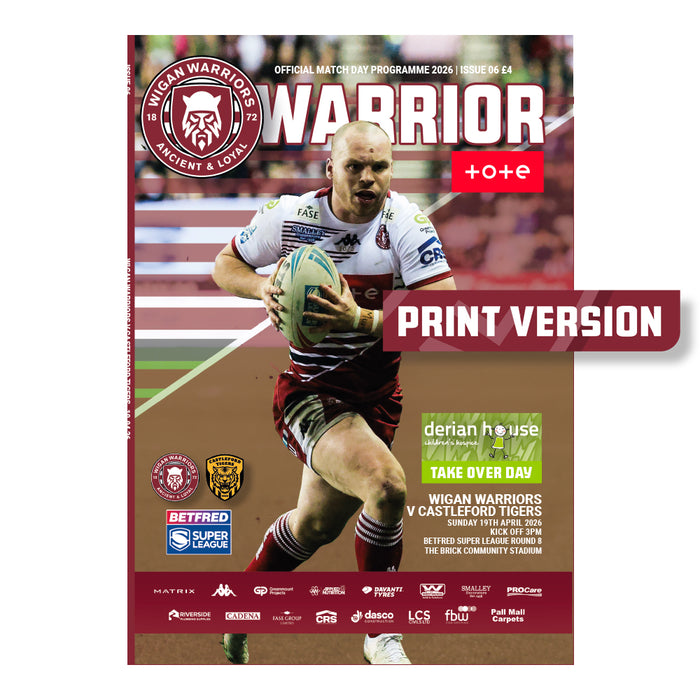 2026 #06 Wigan Warriors v Castleford Tigers Betfred Super League 19.04.26 Printed Programme