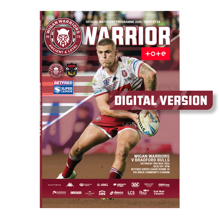 2026 #07 Wigan Warriors v Bradford Bulls Betfred Super League 02.05.26 Digital PDF Programme