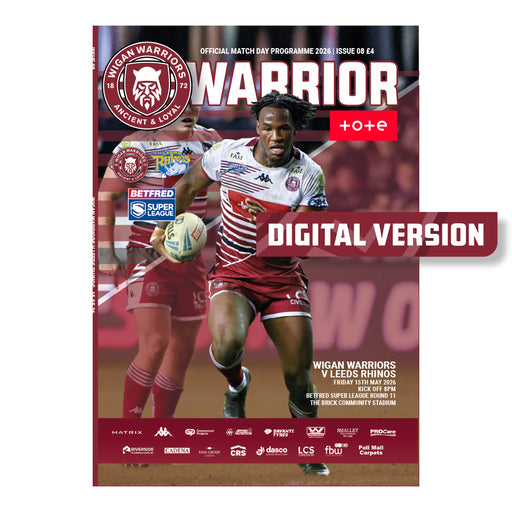 2026 #08 Wigan Warriors v Leeds Rhinos Betfred Super League 15.05.26 Digital PDF Programme