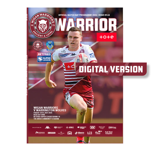2026 #09 Wigan Warriors v Warrington Wolves Betfred Super League 10.07.26 Digital PDF Programme