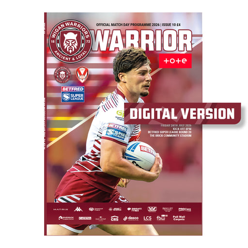 2026 #10 Wigan Warriors v St Helens Betfred Super League 24.07.26 Digital PDF Programme
