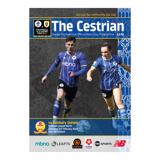 2023/24 #20 Chester v Banbury United National League North 03.02.24 Printed Programme