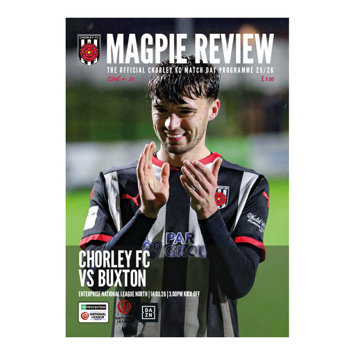 2025/26 #20 Chorley v Buxton National League North 14.03.26 Printed Programme
