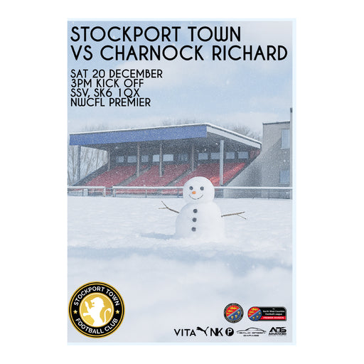 2025/26 #20 Stockport Town v Charnock Richard NWCFL 20.12.25 Printed Programme