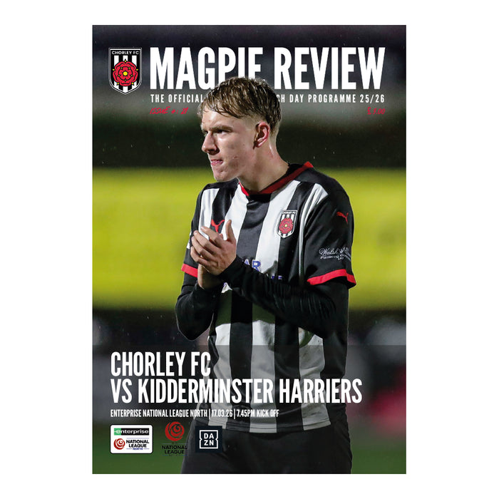2025/26 #21 Chorley v KIdderminster Harriers National League North 17.03.26 Printed Programme