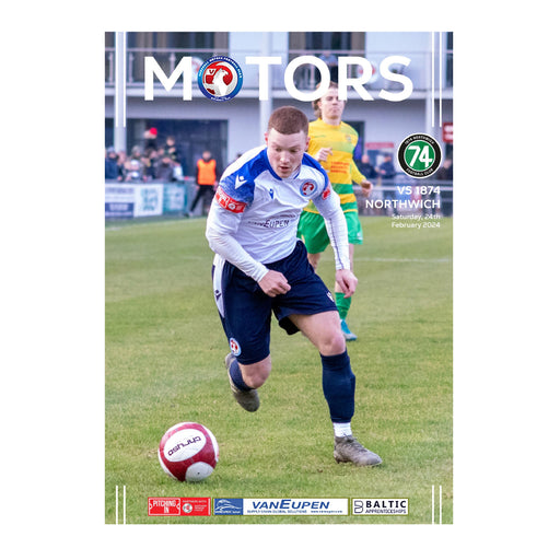 2023/24 #21 Vauxhall Motors v 1874 Northwich NPL West 24.02.24 Programme