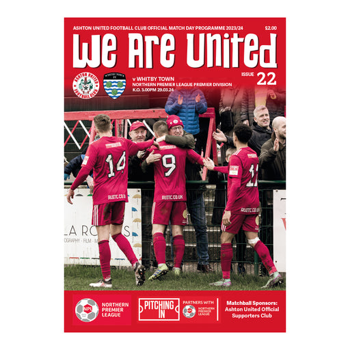 2023/24 #22 Ashton United v Whitby Town NPL 29.03.24 Programme