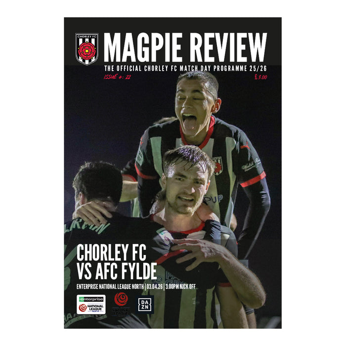 2025/26 #22 Chorley v AFC Fylde National League North 03.04.26 Printed Programme
