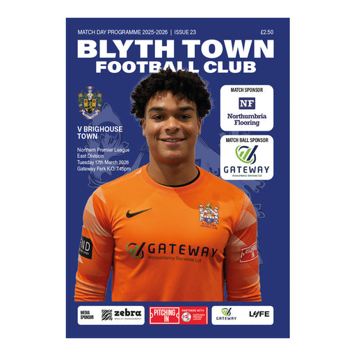 2025/26 23 Blyth Town v Brighouse Town 17.03.26 Northern Premier League East Division Printed Programme