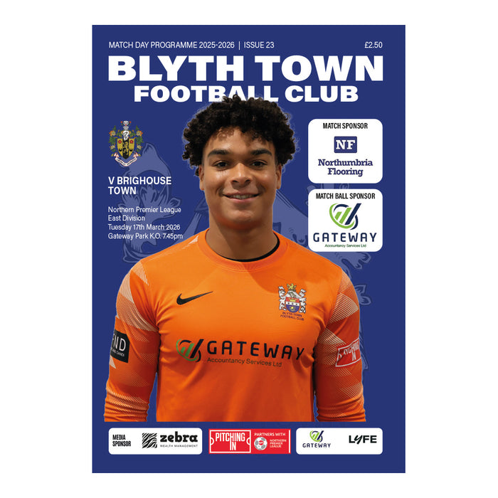 2025/26 23 Blyth Town v Brighouse Town 17.03.26 Northern Premier League East Division Printed Programme