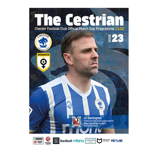 2025/26 #23 Chester v Darlington 07.03.26 National League North Printed Programme