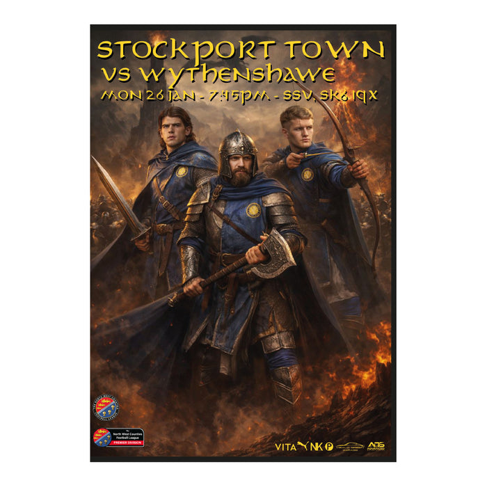2025/26 #23 Stockport Town v Wythenshawe NWCFL 27.01.26 Printed Programme