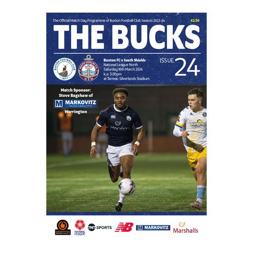 2023/24 #24 Buxton v South Shields National League North 16.03.24 Programme