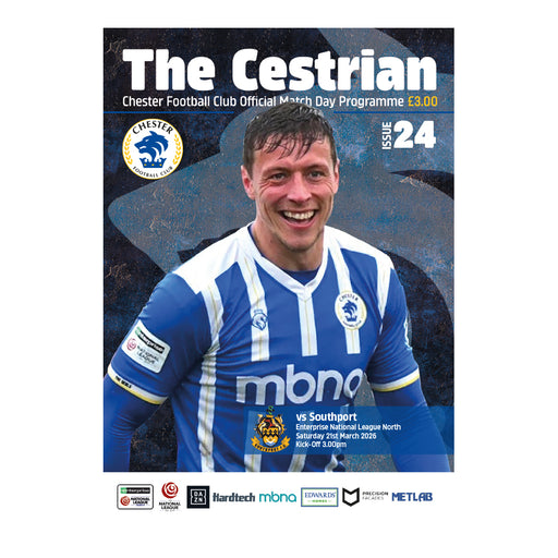 2025/26 #24 Chester v Southport 21.03.26 National League North Printed Programme