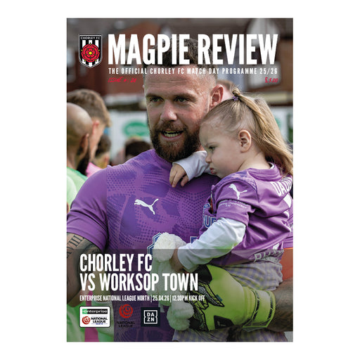 2025/26 #24 Chorley v Worksop Town National League North 25.04.26 Printed Programme