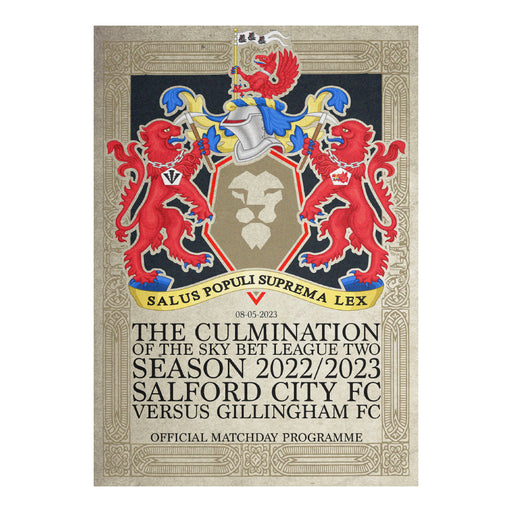2022/23 #24 Salford City v Gillingham SkyBet League 2 08.05.23 Programme