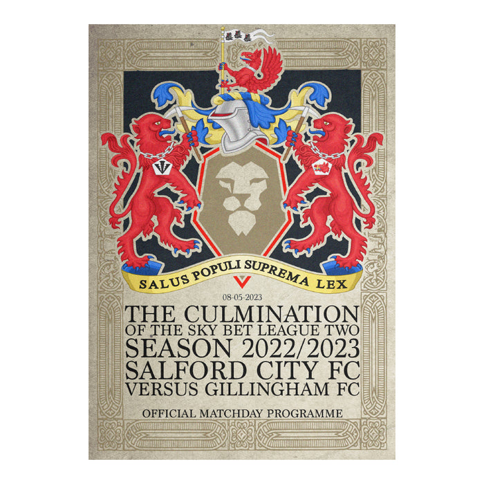 2022/23 #24 Salford City v Gillingham SkyBet League 2 08.05.23 Programme