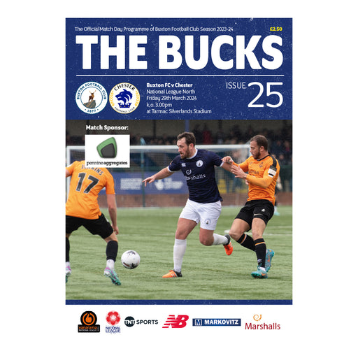 2023/24 #25 Buxton v Chester National League North 29.03.24 Programme