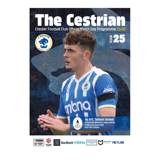 2025/26 #25 Chester v AFC Telford United 03.04.26 National League North Printed Programme