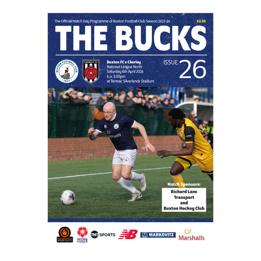 2023/24 #26 Buxton v Chorley National League North 06.04.24 Programme