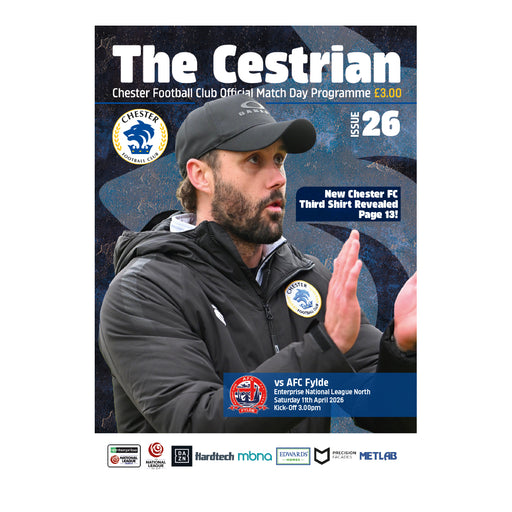 2025/26 #26 Chester v AFC Fylde 11.04.26 National League North Printed Programme