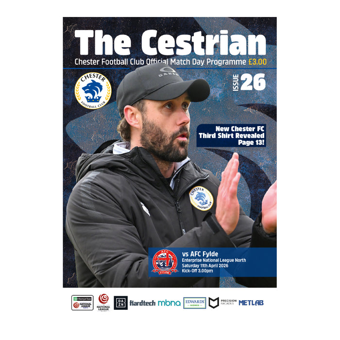 2025/26 #26 Chester v AFC Fylde 11.04.26 National League North Printed Programme