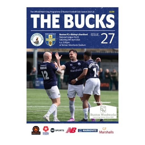 2023/24 #27 Buxton v Bishop's Stortford National League North 13.04.24 Programme