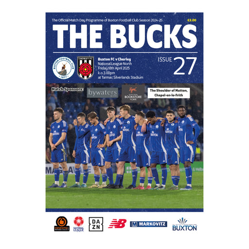 2024/25 #27 Buxton v Chorley National League North 18.04.25 Programme