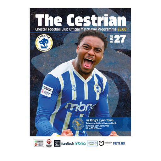 2025/26 #27 Chester v King's Lynn Town 25.04.26 National League North Printed Programme