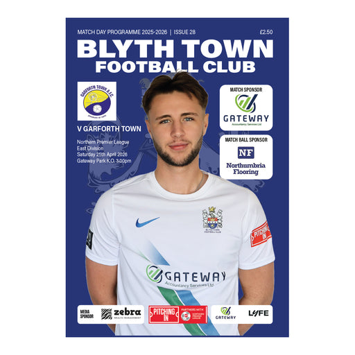2025/26 28 Blyth Town v Garforth Town 25.04.26 Northern Premier League East Division Printed Programme