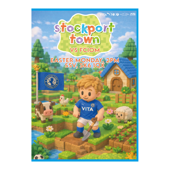 2025/26 #28 Stockport Town v FC Isle of Man NWCFL 06.04.26 Printed Programme