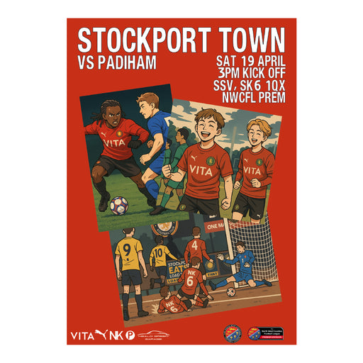 2024/25 #29 Digital Stockport Town v Padiham NWCFL 19.04.25 Digital PDF Programme