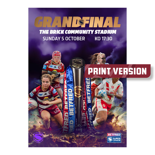 2025 Betfred Women's Super League Grand Final Wigan Warriors v St Helens 05.10.25 Printed Programme