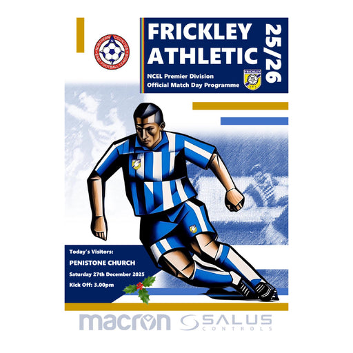 2025/26 17 Frickley Athletic v Penistone Church 27.12.25 NCEL Premier Division Printed Programme