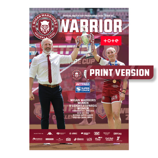 2026 #W04 Wigan Warriors Women v Leigh Leopards Betfred Super League 04.06.26 Printed Programme