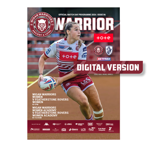 2026 #W06 Wigan Warriors Women v Featherstone Rovers Betfred Super League & Academy 11.07.26 Digital PDF Programme