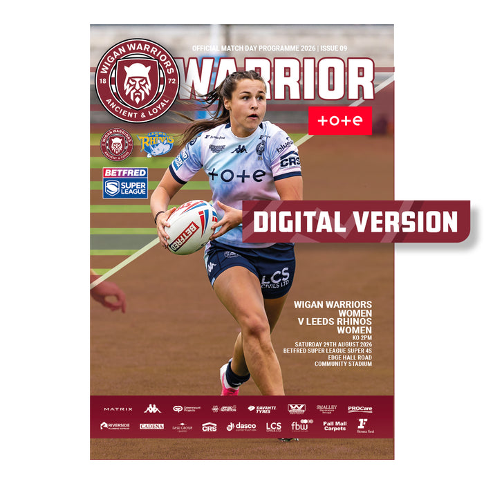 2026 #W09 Wigan Warriors Women v Leeds Rhinos Betfred Super League 29.08.26 Digital PDF Programme