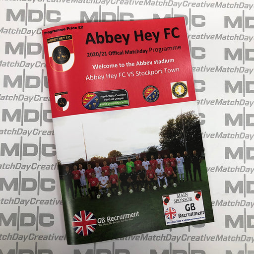 Abbey Hey v Stockport Town Programme