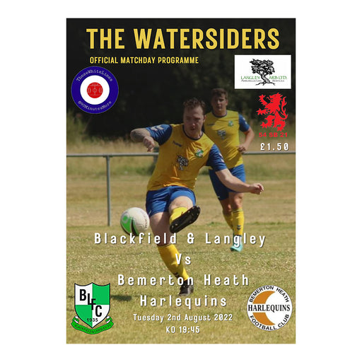 2022/23 #01 Blackfield & Langley v Bemerton Heath Harlequins 02.08.22 Wessex Premier Programme