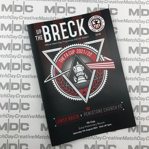 2021/22 #01 Lower Breck v Penistone Church FA Cup 07.08.21 Programme