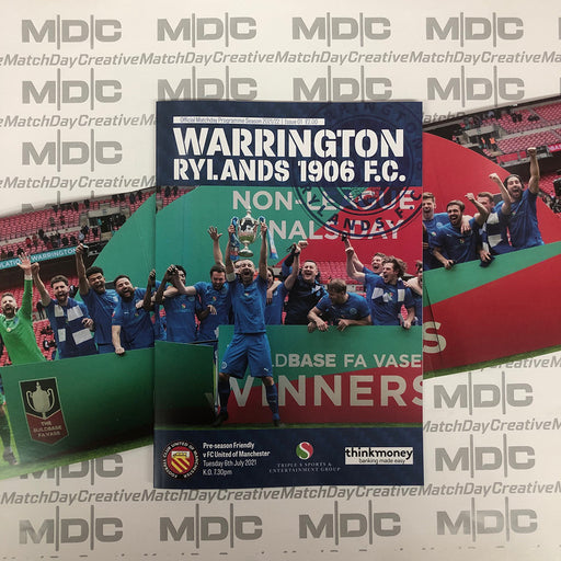 2021/22 #01 Warrington Rylands v FC United of Manchester 06.07.21 Preseason Programme