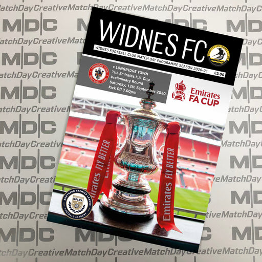 Widnes v Longridge Town FA Cup Programme