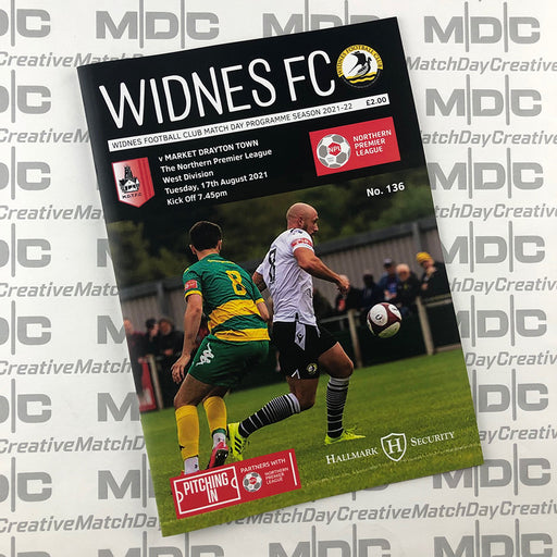 2021/22 #01 Widnes v Market Drayton Town NPL 17.08.21 Digital PDF Programme