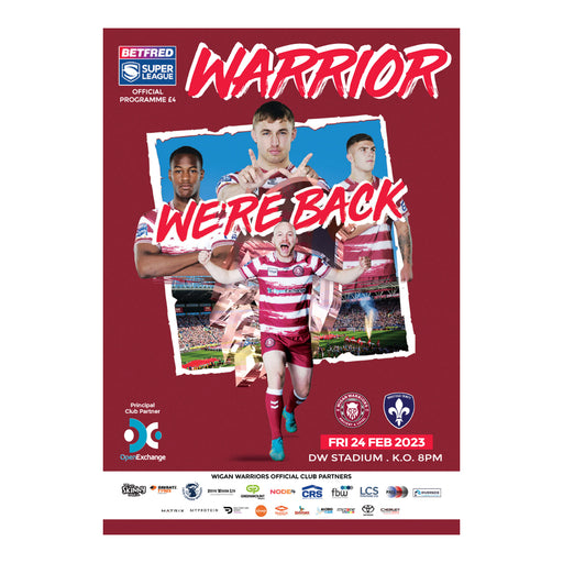 01 Wigan Warriors v Wakefield Trinity Bet Fred Super League 24.02.23 Digital Programme