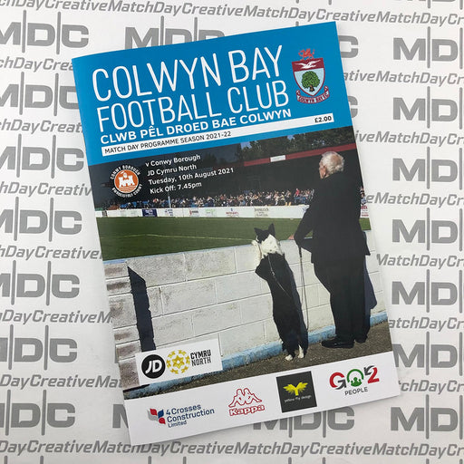 2021/22 #02 Colwyn Bay v Conwy Borough Cymru North 10.08.21 Programme